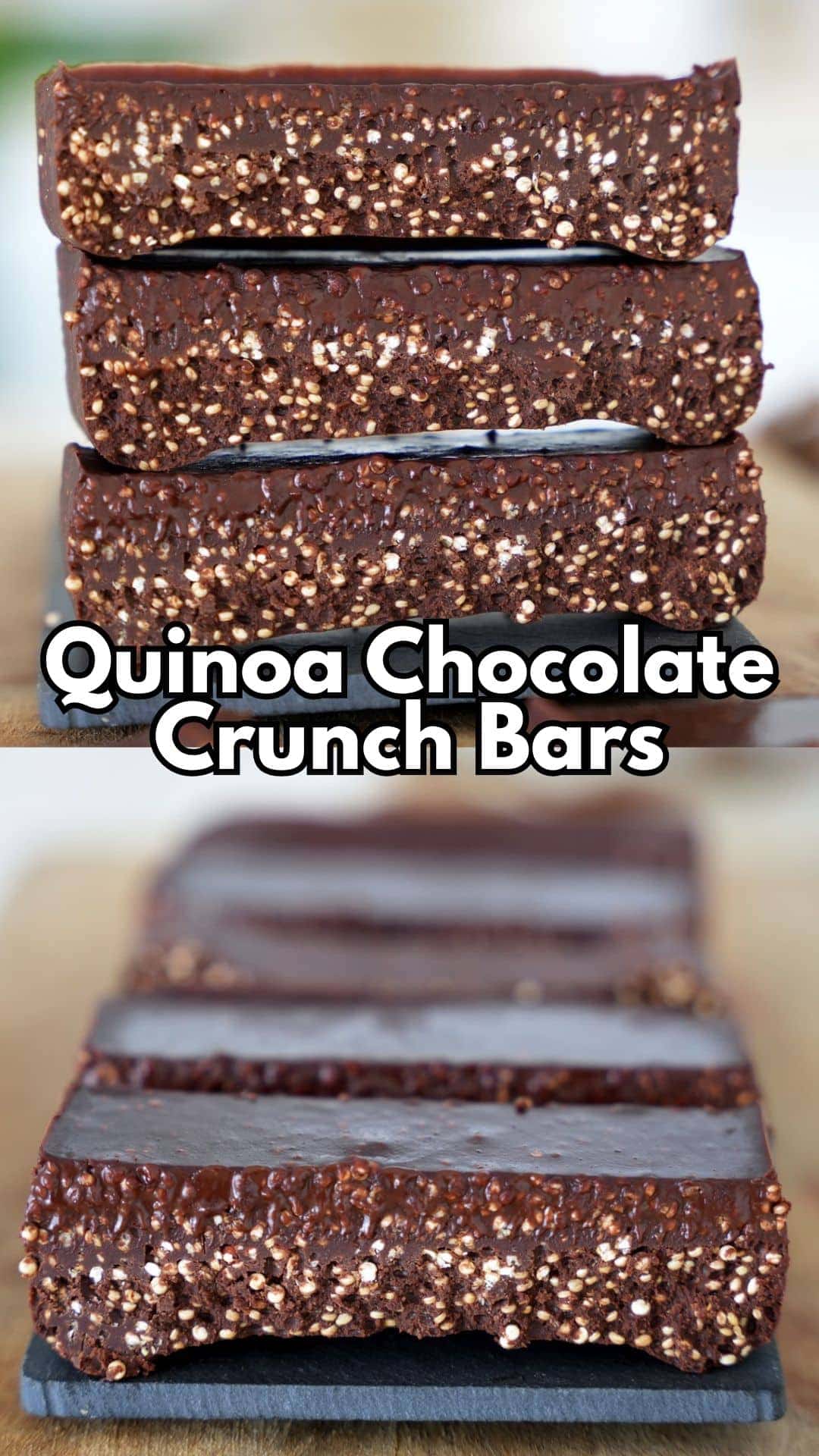 Collage for Quinoa Chocolate Crunch Bars