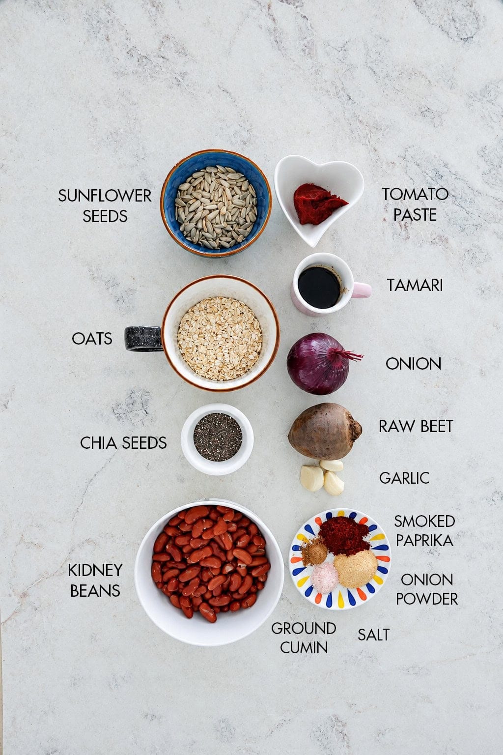 ingredients fpr red beet burgers